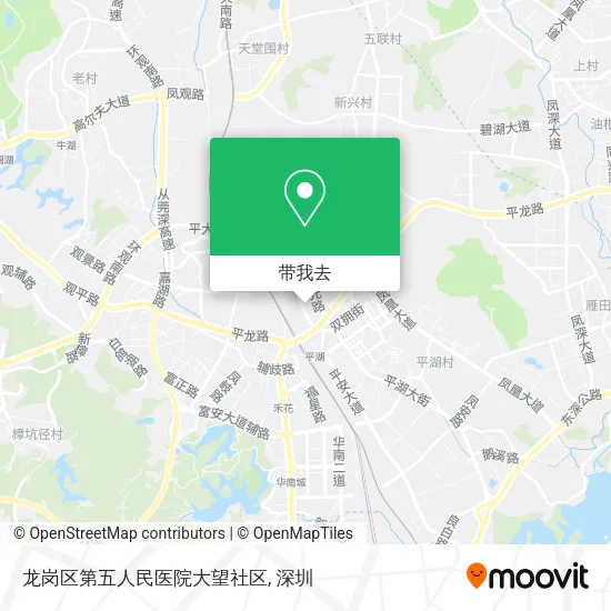 龙岗区第五人民医院大望社区地图