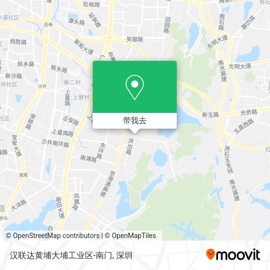 汉联达黄埔大埔工业区-南门地图
