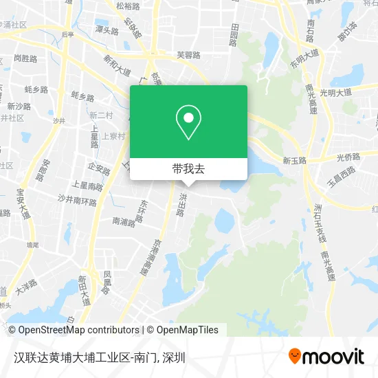汉联达黄埔大埔工业区-南门地图