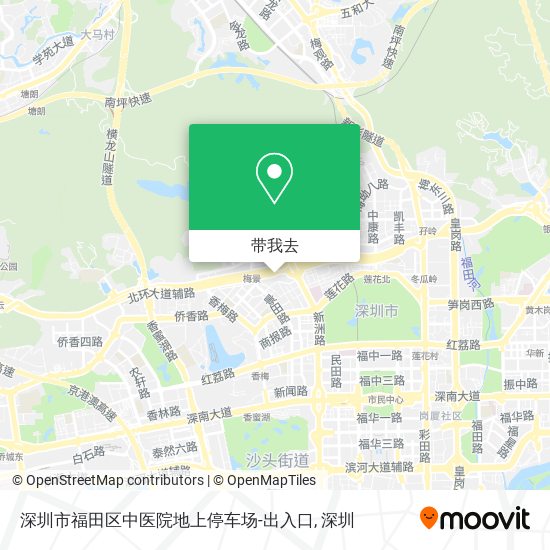 深圳市福田区中医院地上停车场-出入口地图