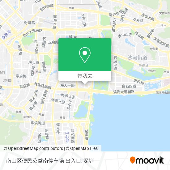 南山区便民公益南停车场-出入口地图