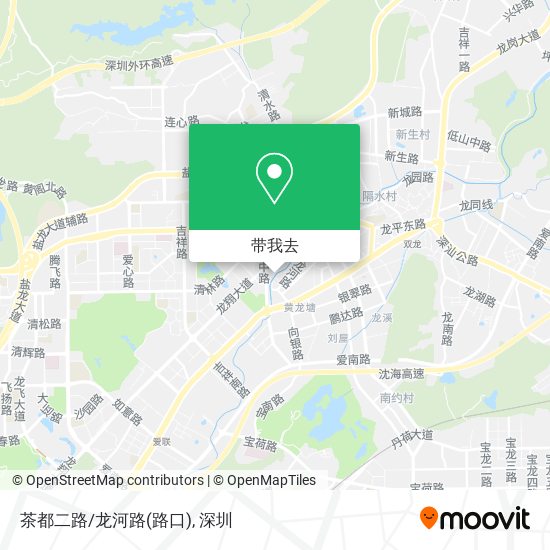 茶都二路/龙河路(路口)地图