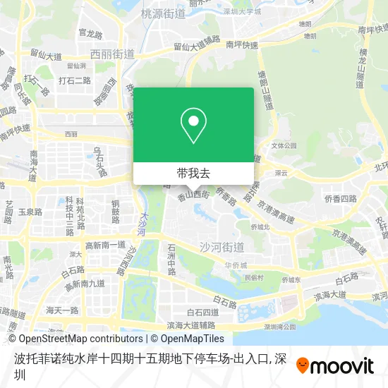波托菲诺纯水岸十四期十五期地下停车场-出入口地图