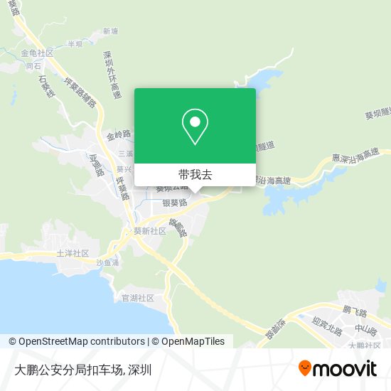 大鹏公安分局扣车场地图