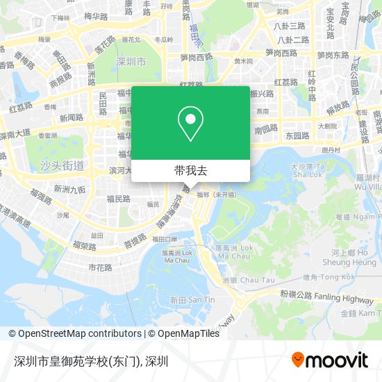 深圳市皇御苑学校(东门)地图