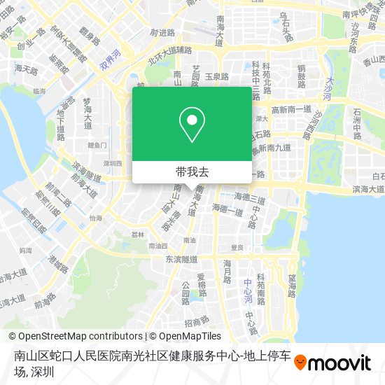 南山区蛇口人民医院南光社区健康服务中心-地上停车场地图