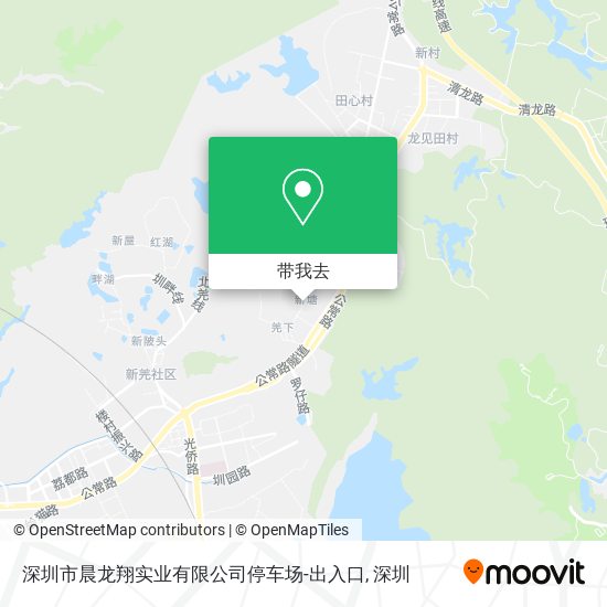 深圳市晨龙翔实业有限公司停车场-出入口地图