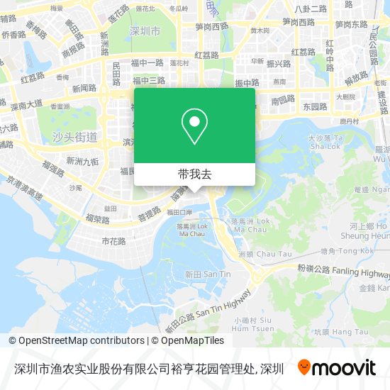 深圳市渔农实业股份有限公司裕亨花园管理处地图