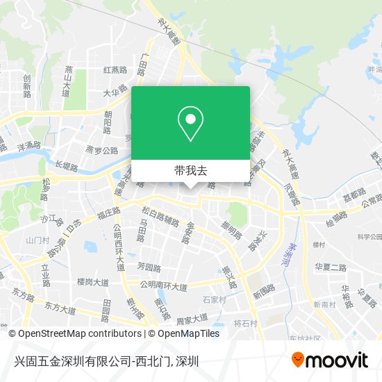 兴固五金深圳有限公司-西北门地图