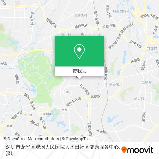 深圳市龙华区观澜人民医院大水田社区健康服务中心地图