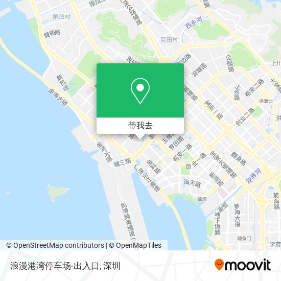 浪漫港湾停车场-出入口地图