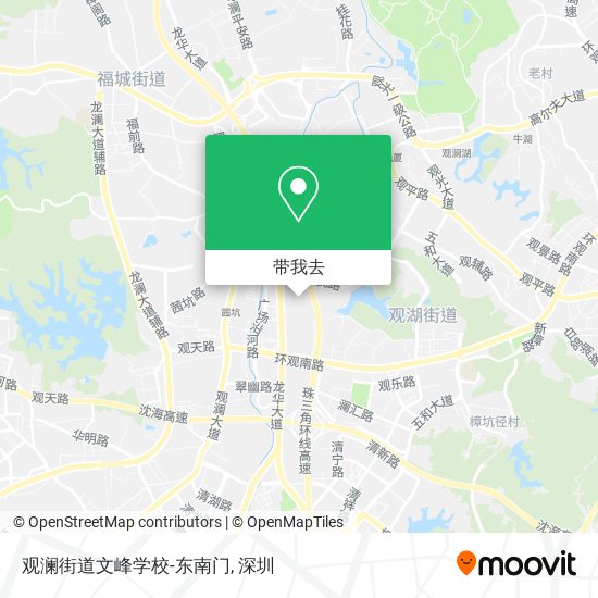 观澜街道文峰学校-东南门地图