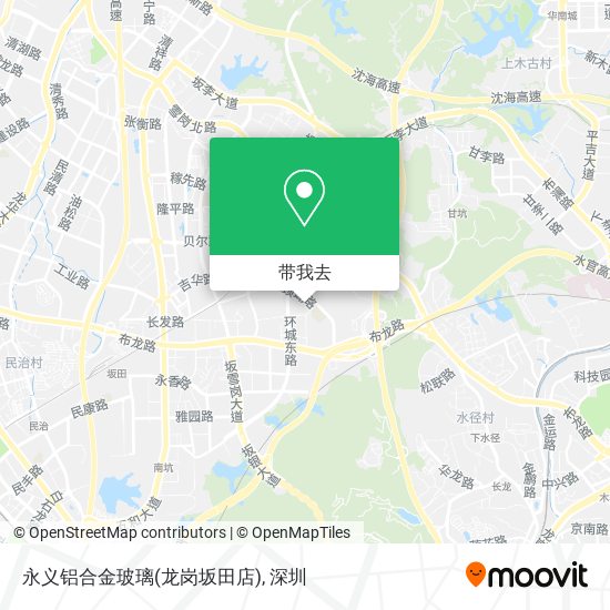 永义铝合金玻璃(龙岗坂田店)地图