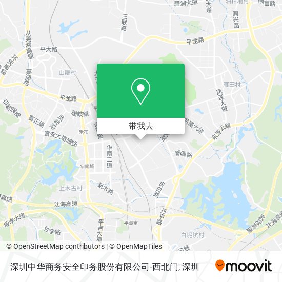 深圳中华商务安全印务股份有限公司-西北门地图