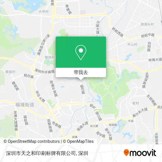 深圳市天之和印刷标牌有限公司地图