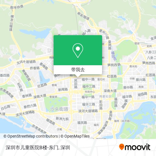 深圳市儿童医院B楼-东门地图