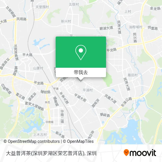 大益普洱茶(深圳罗湖区荣艺普洱店)地图