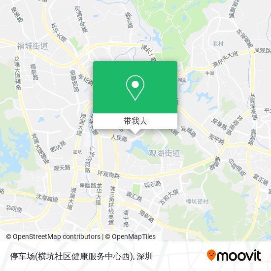 停车场(横坑社区健康服务中心西)地图