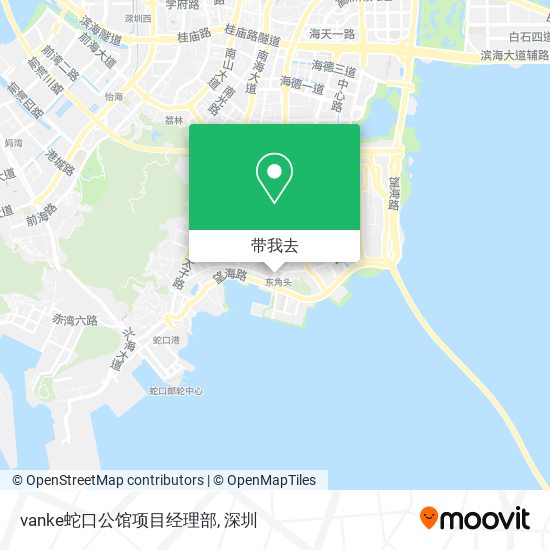 vanke蛇口公馆项目经理部地图