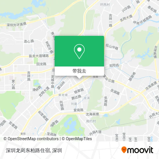 深圳龙岗东柏路住宿地图