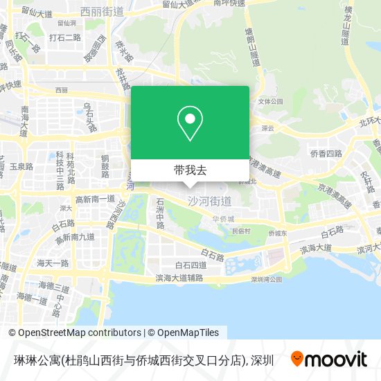 琳琳公寓(杜鹃山西街与侨城西街交叉口分店)地图