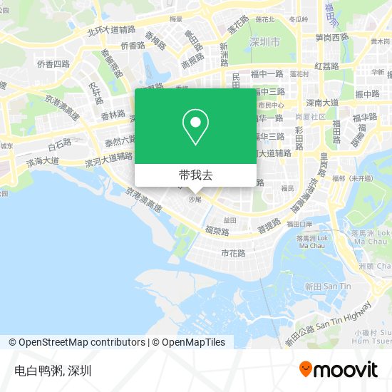 电白鸭粥地图
