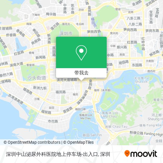 深圳中山泌尿外科医院地上停车场-出入口地图