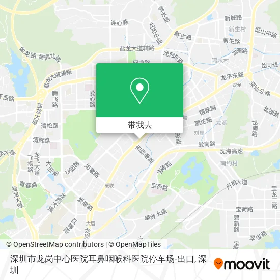 深圳市龙岗中心医院耳鼻咽喉科医院停车场-出口地图