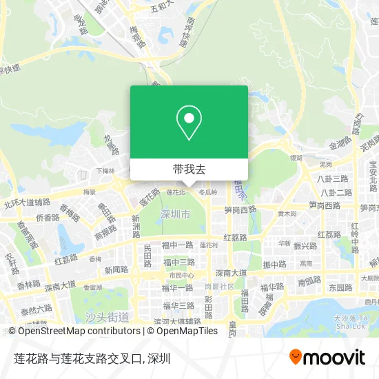 莲花路与莲花支路交叉口地图
