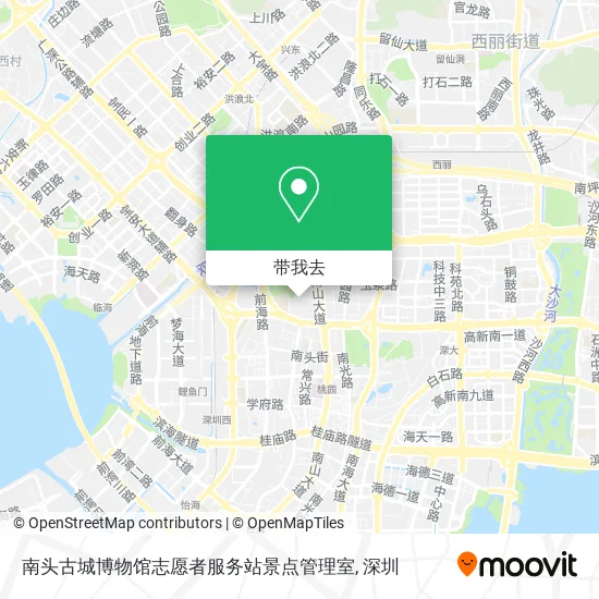 南头古城博物馆志愿者服务站景点管理室地图