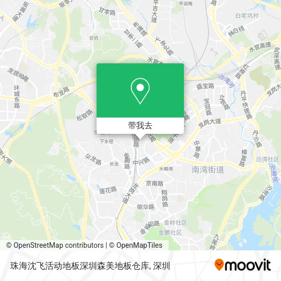 珠海沈飞活动地板深圳森美地板仓库地图