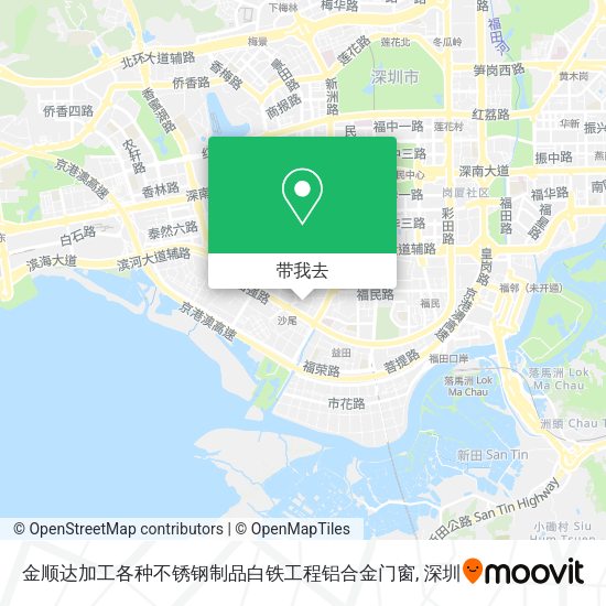 金顺达加工各种不锈钢制品白铁工程铝合金门窗地图