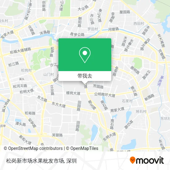 松岗新市场水果枇发市场地图