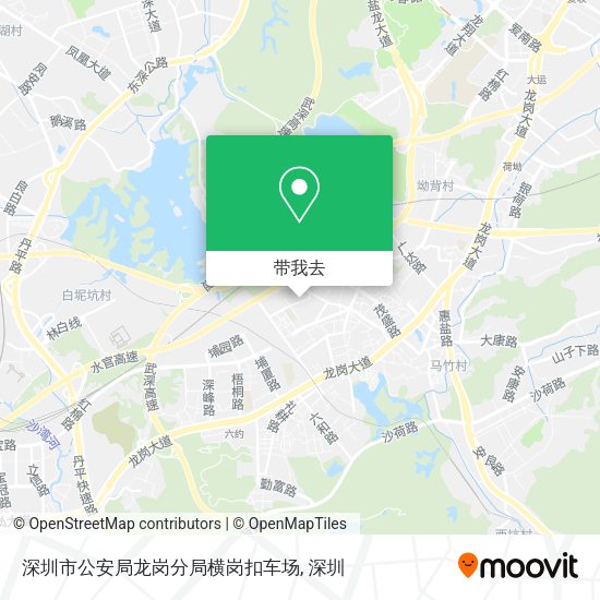深圳市公安局龙岗分局横岗扣车场地图