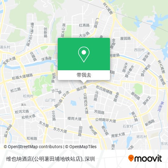 维也纳酒店(公明薯田埔地铁站店)地图