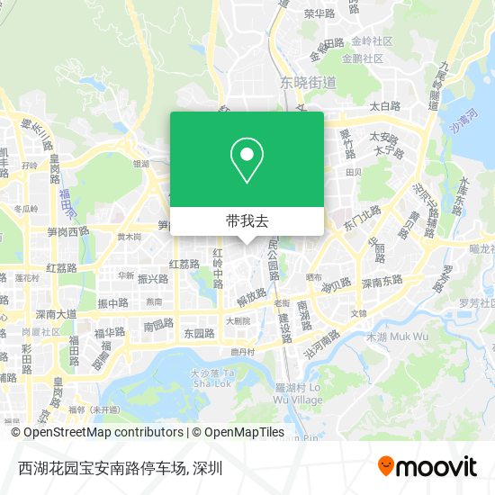 西湖花园宝安南路停车场地图