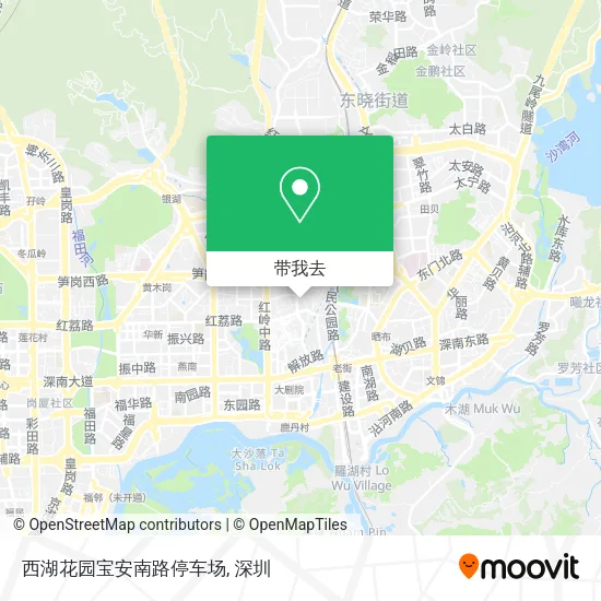 西湖花园宝安南路停车场地图