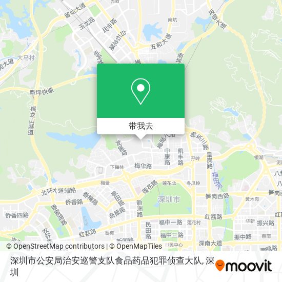 深圳市公安局治安巡警支队食品药品犯罪侦查大队地图