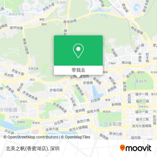 北美之帆(香蜜湖店)地图