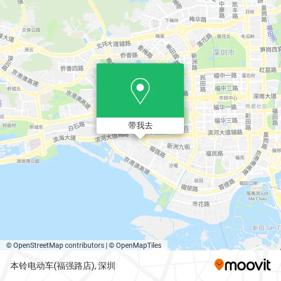 本铃电动车(福强路店)地图