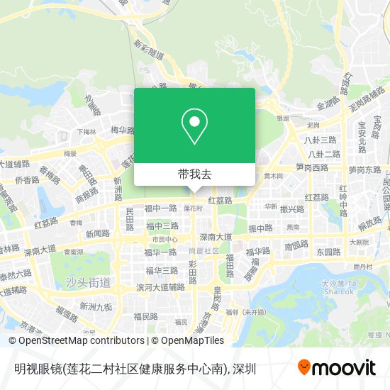 明视眼镜(莲花二村社区健康服务中心南)地图