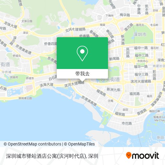 深圳城市驿站酒店公寓(滨河时代店)地图