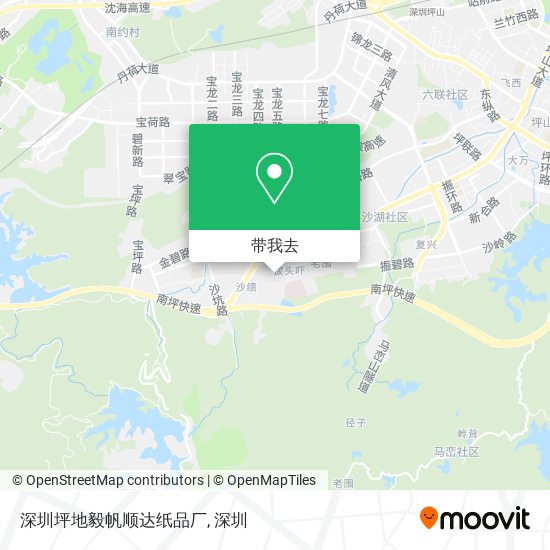 深圳坪地毅帆顺达纸品厂地图