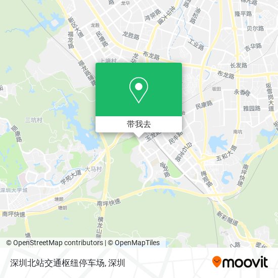 深圳北站交通枢纽停车场地图