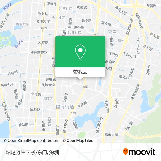 塘尾万里学校-东门地图