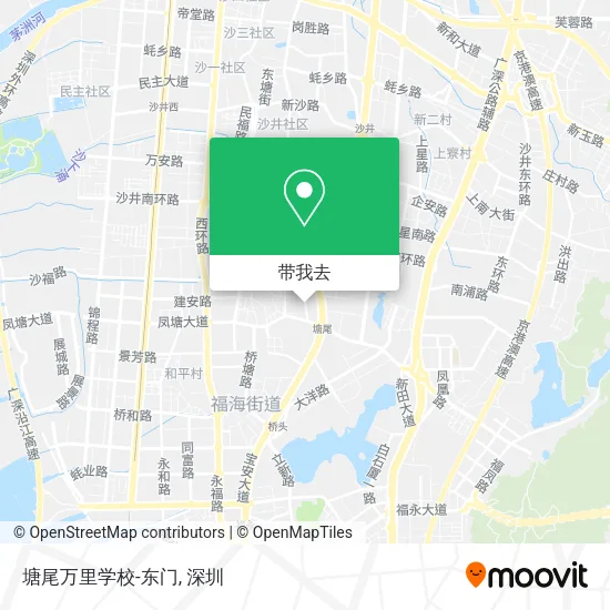 塘尾万里学校-东门地图