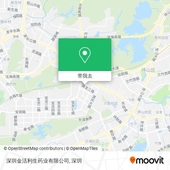 深圳金活利生药业有限公司地图