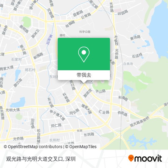 观光路与光明大道交叉口地图