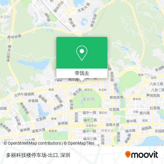 多丽科技楼停车场-出口地图