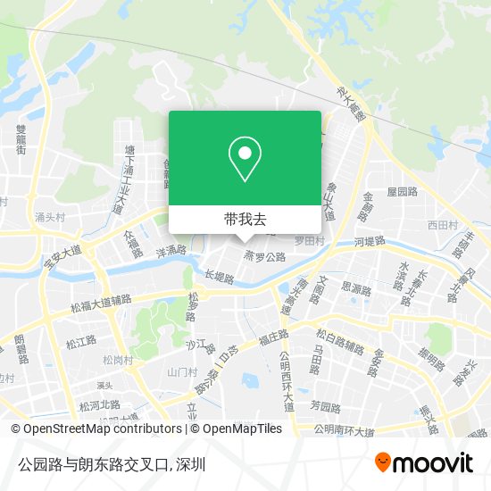 公园路与朗东路交叉口地图